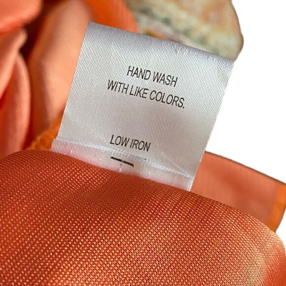 Vicky and Lucas Sz M Orange Paisley Ruffle Side Tie Cottagecore Liberty Dress - Picture 9 of 10